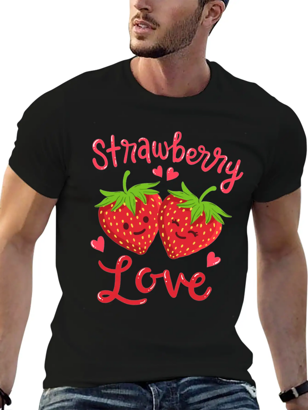 Strawberry Kawaii Stylish Everyday T-Shirt – Unisex Basic Cotton Tee