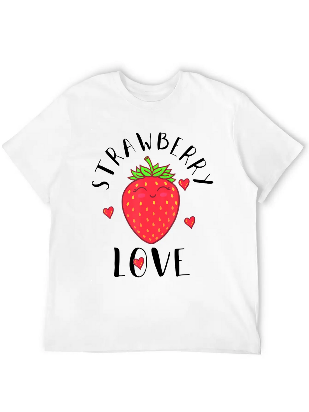 Strawberry Love Lover Fruit Smiling Farmer Greengr Breathable Graphic T-Shirt – Perfect For Casual Days