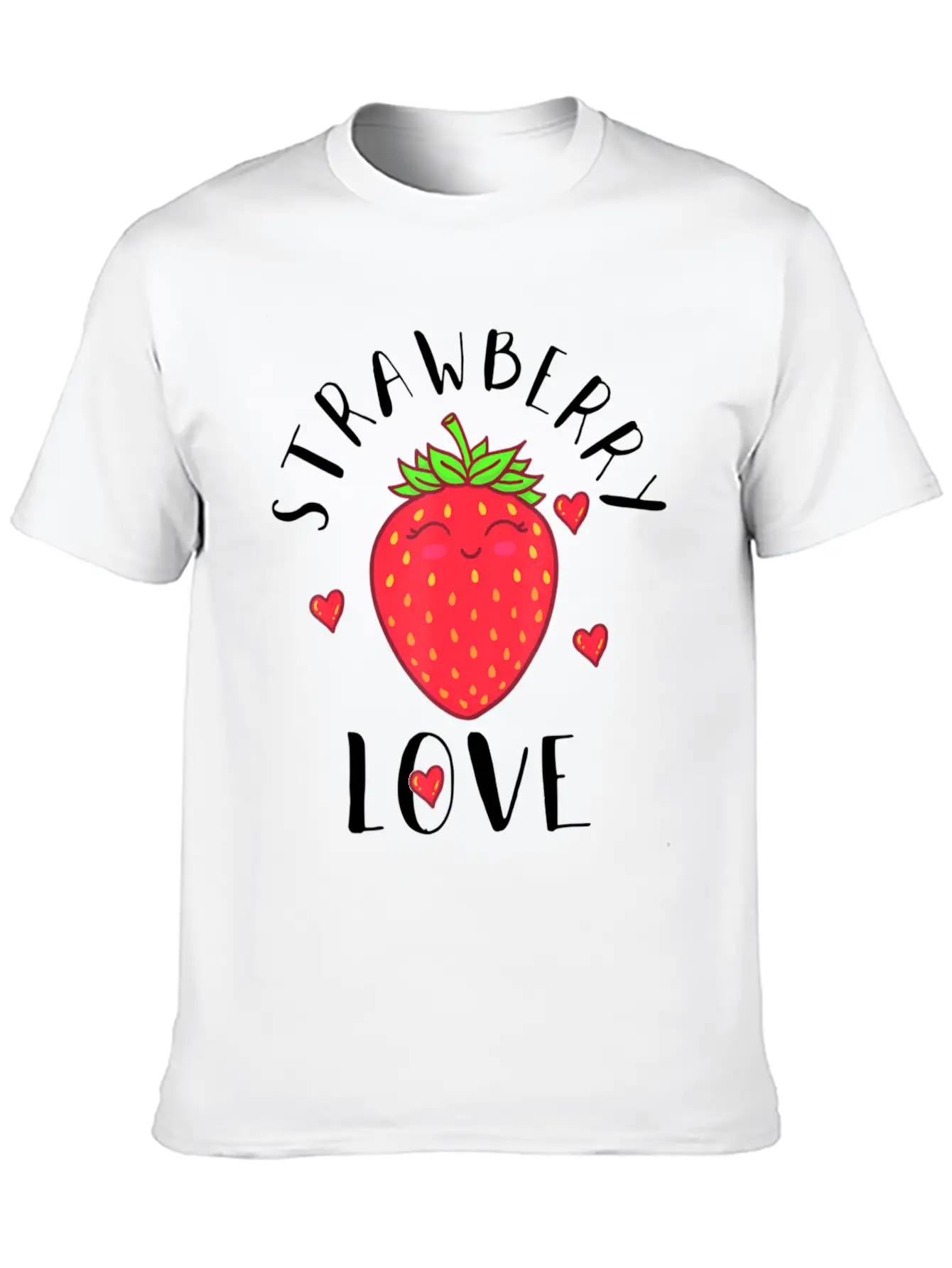 Strawberry Love Lover Fruit Smiling Farmer Greengr Breathable Graphic T-Shirt – Perfect For Casual Days