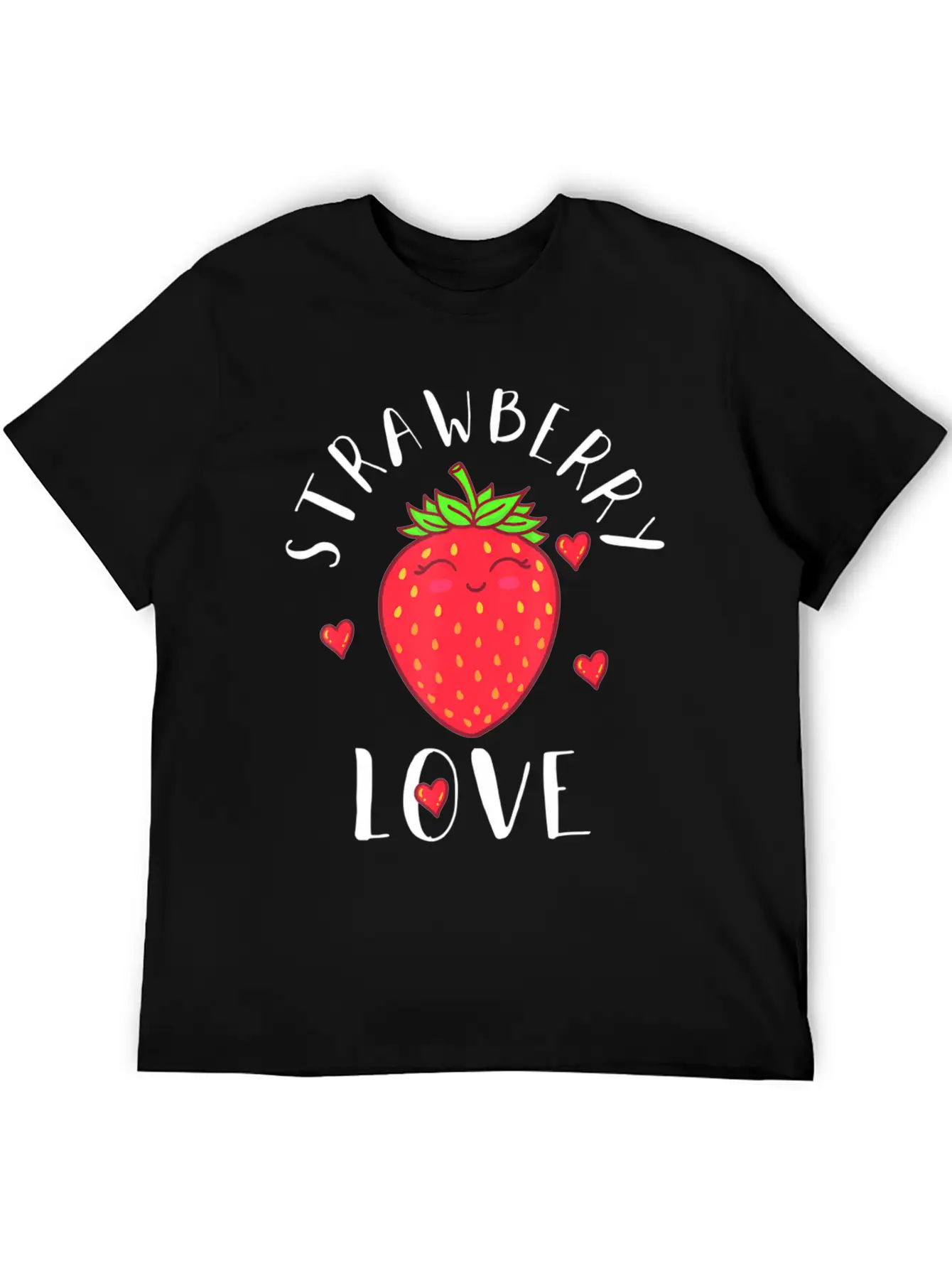 Strawberry Love Lover Fruit Smiling Farmer Greengr Breathable Graphic T-Shirt – Perfect For Casual Days