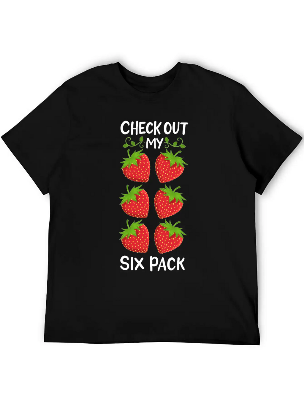 Strawberry Six Pack Workout Basic Graphic T-Shirt – Daily Comfort In Soft Cotton