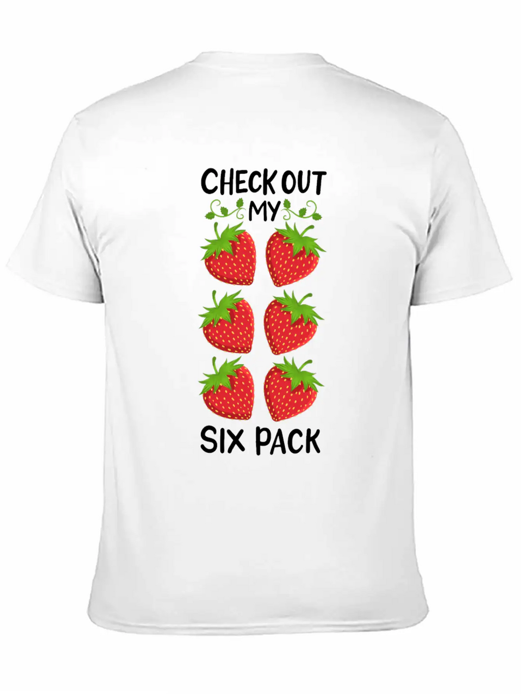 Strawberry Six Pack Workout Basic Graphic T-Shirt – Daily Comfort In Soft Cotton