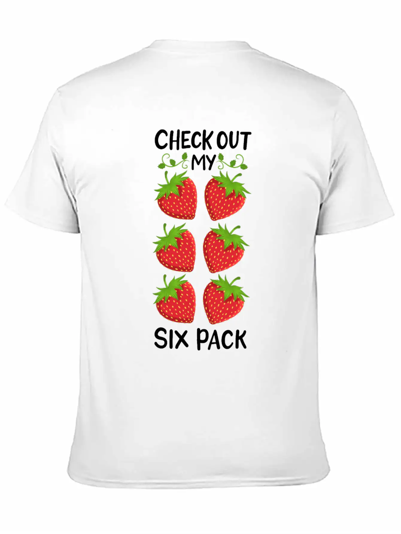 Strawberry Six Pack Workout Basic Graphic T-Shirt – Daily Comfort In Soft Cotton