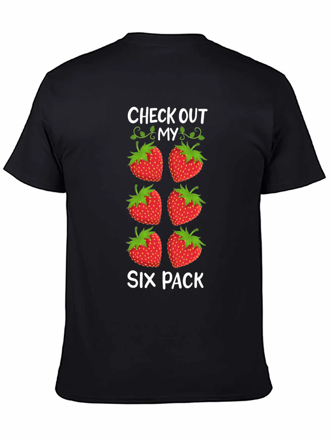 Strawberry Six Pack Workout Basic Graphic T-Shirt – Daily Comfort In Soft Cotton