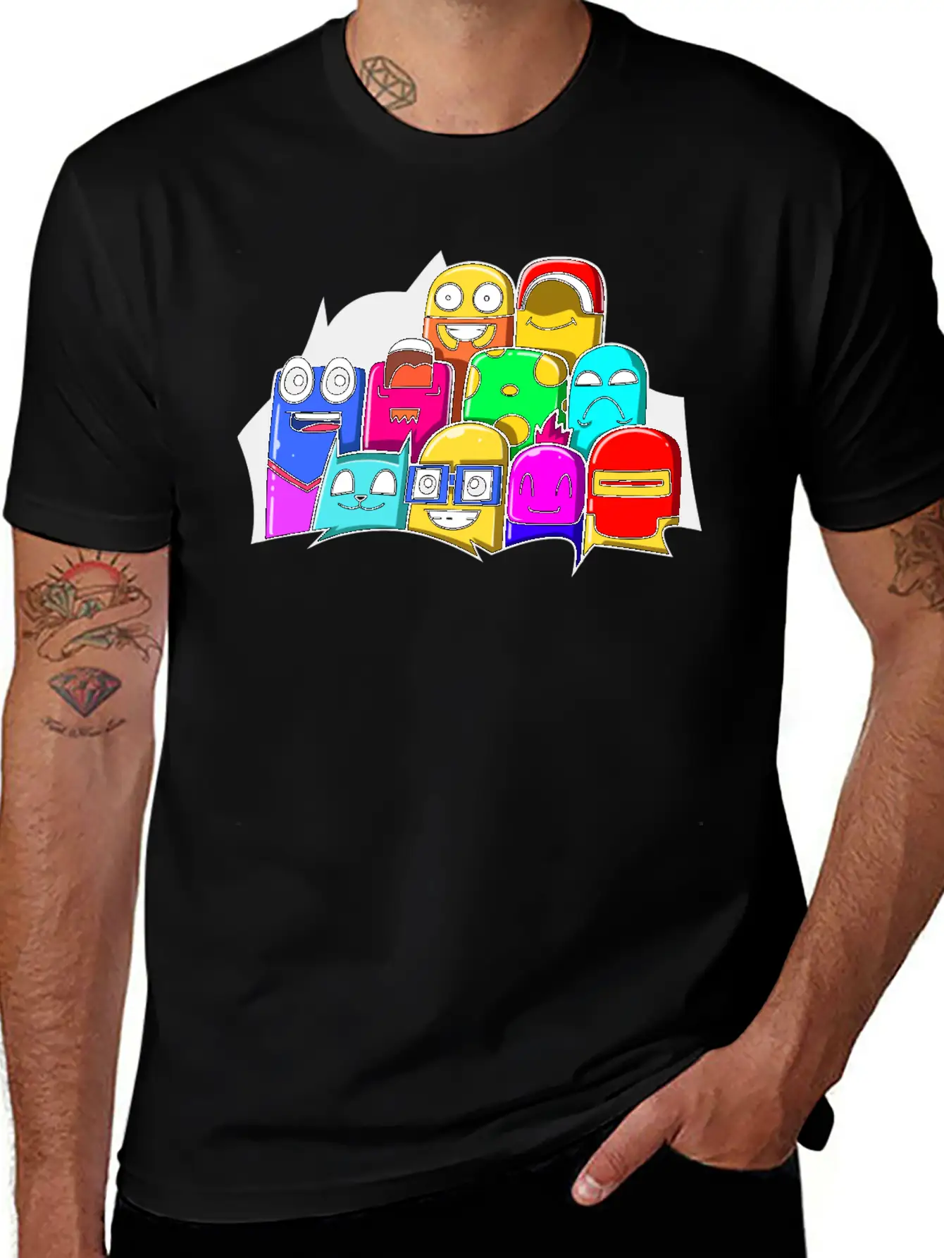 Street Art Cinema Cute Monsters Breathable Graphic T-Shirt – Perfect For Casual Days