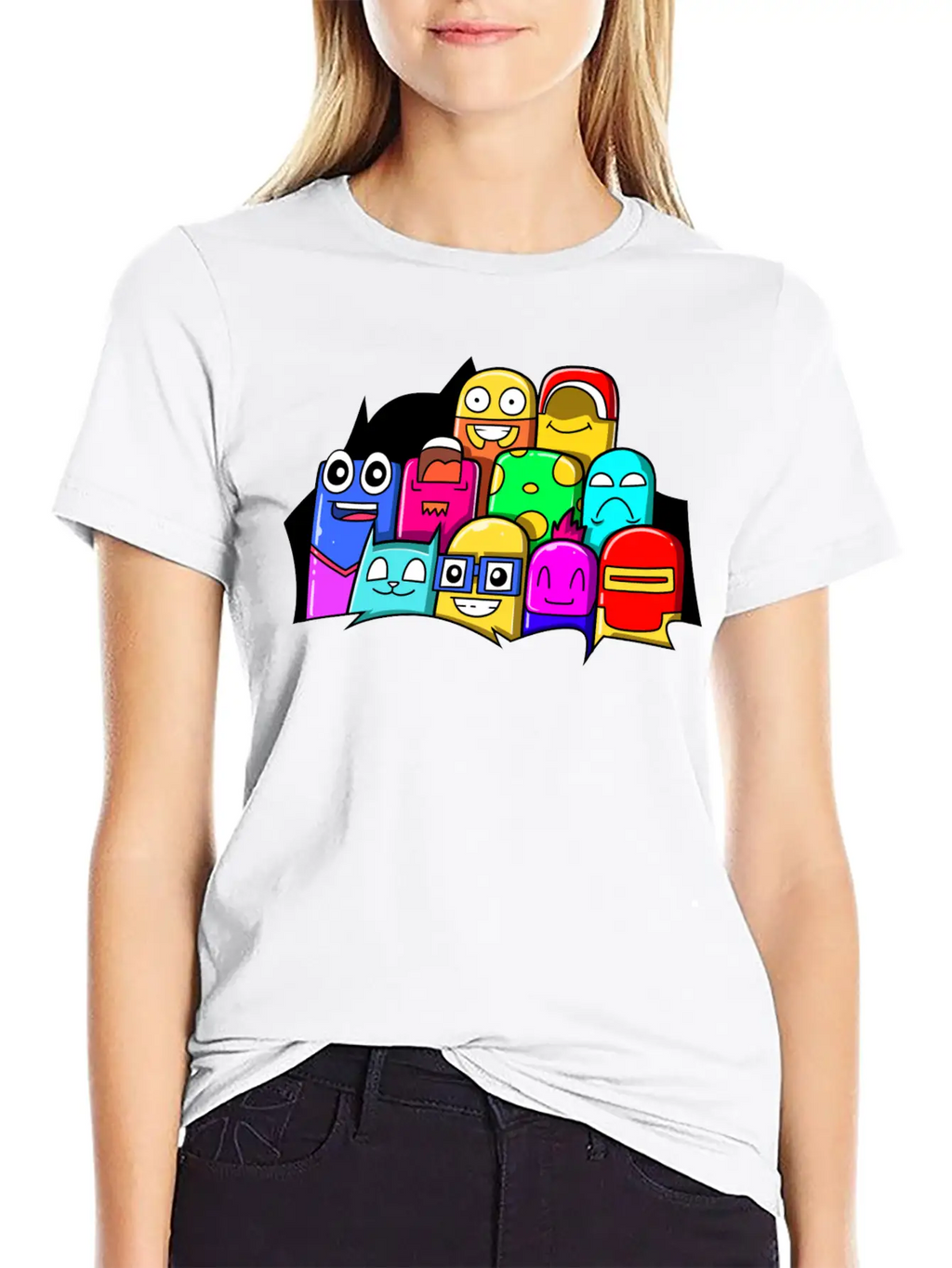 Street Art Cinema Cute Monsters Breathable Graphic T-Shirt – Perfect For Casual Days