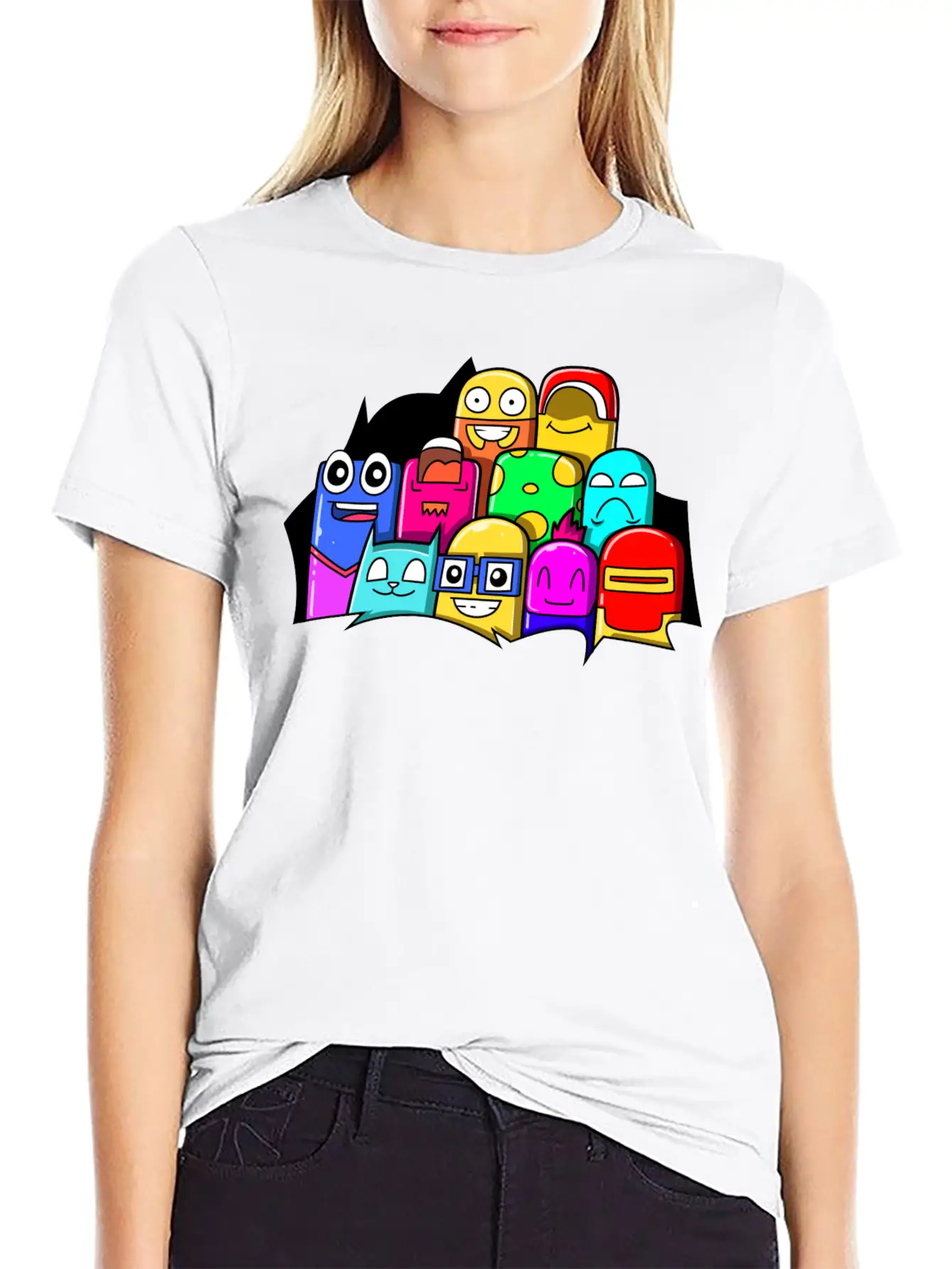 Street Art Cinema Cute Monsters Breathable Graphic T-Shirt – Perfect For Casual Days