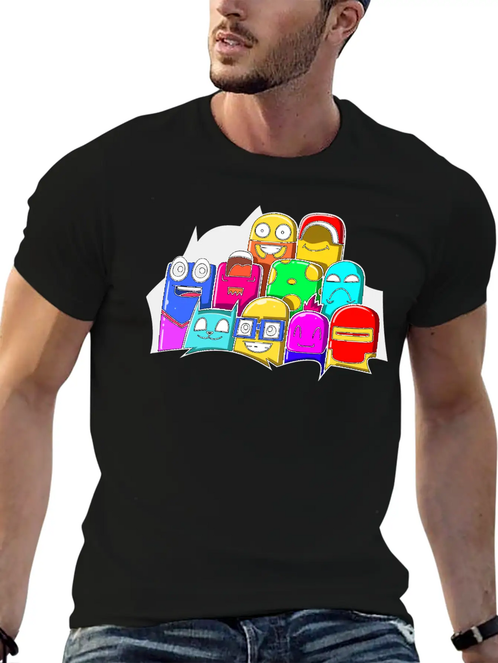 Street Art Cinema Cute Monsters Breathable Graphic T-Shirt – Perfect For Casual Days