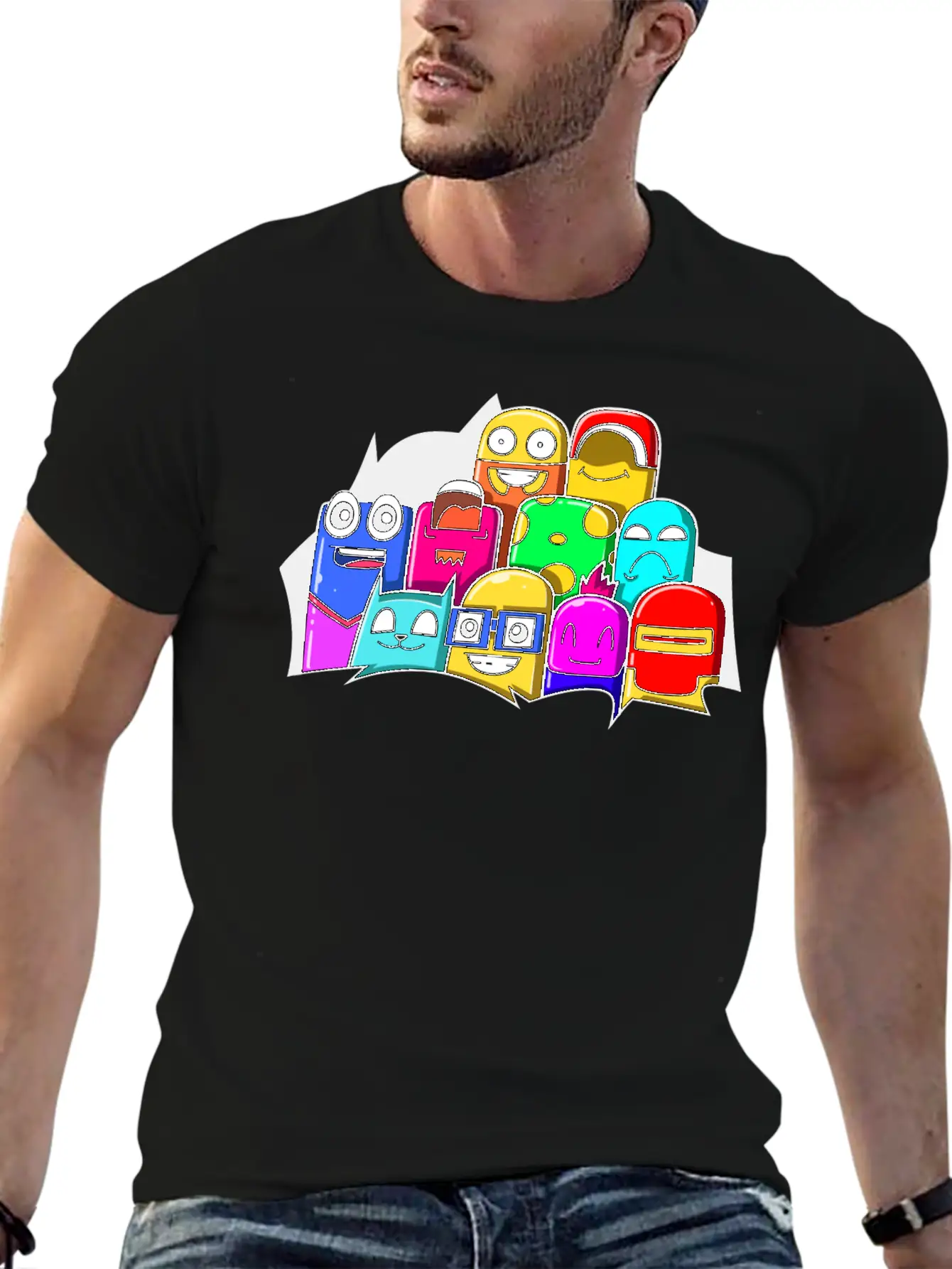 Street Art Cinema Cute Monsters Breathable Graphic T-Shirt – Perfect For Casual Days