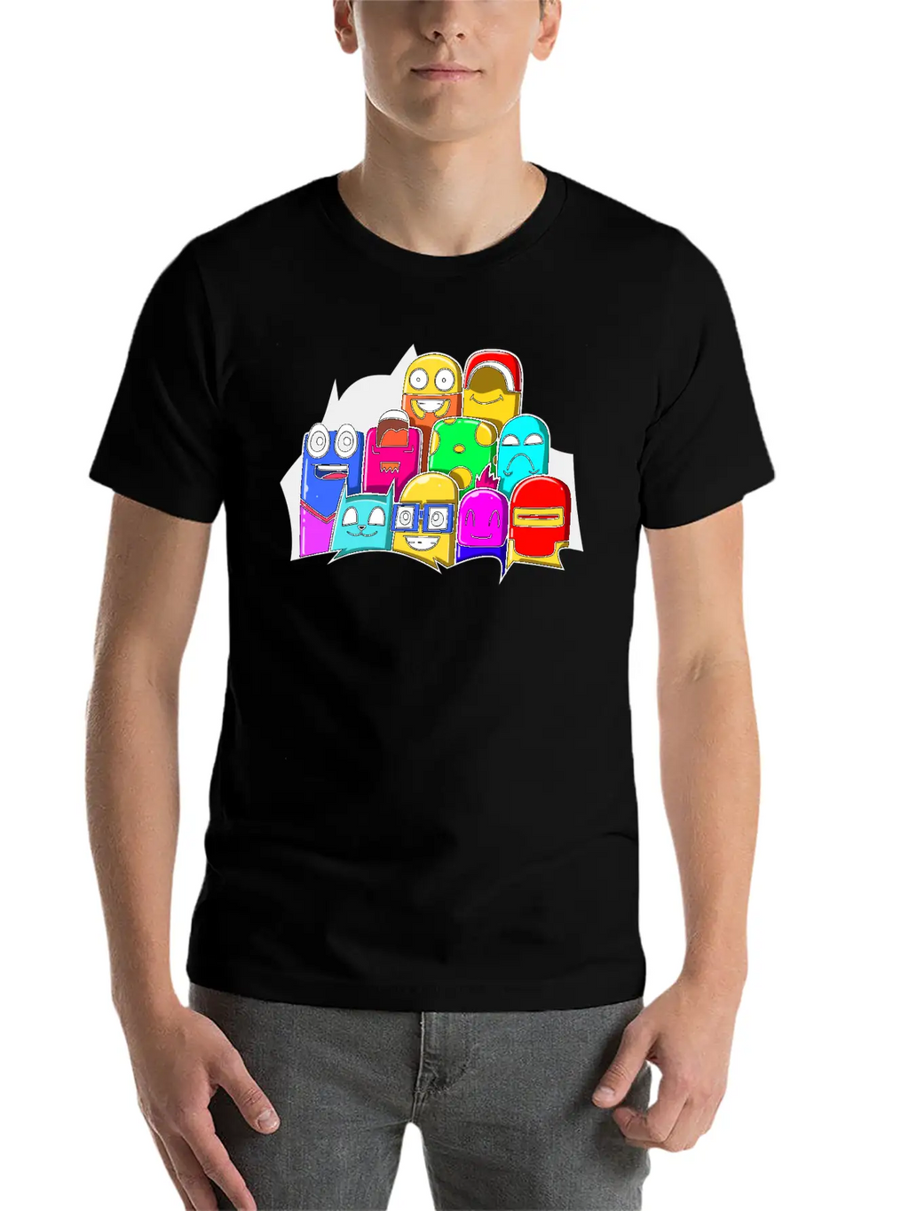 Street Art Cinema Cute Monsters Breathable Graphic T-Shirt – Perfect For Casual Days