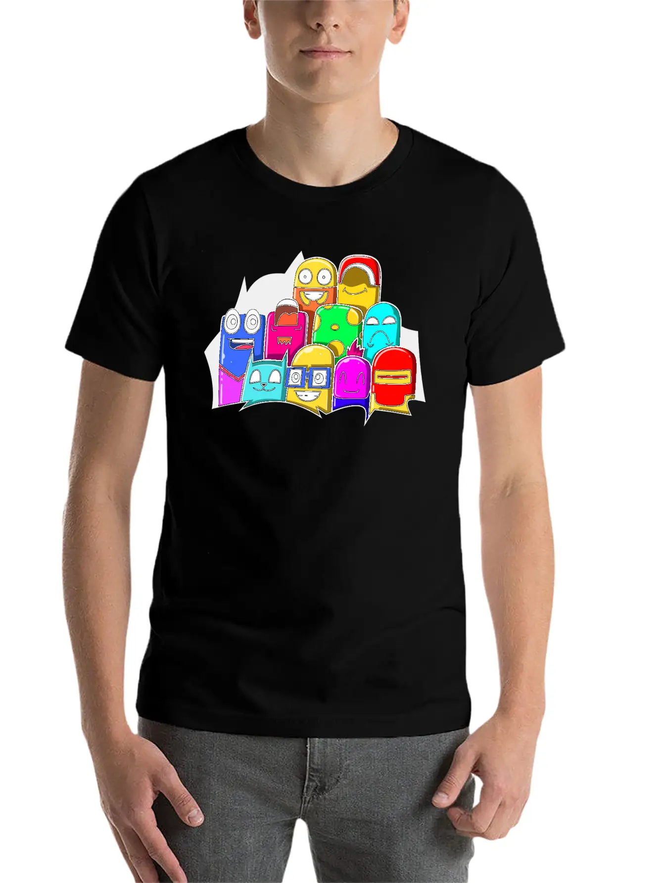 Street Art Cinema Cute Monsters Breathable Graphic T-Shirt – Perfect For Casual Days