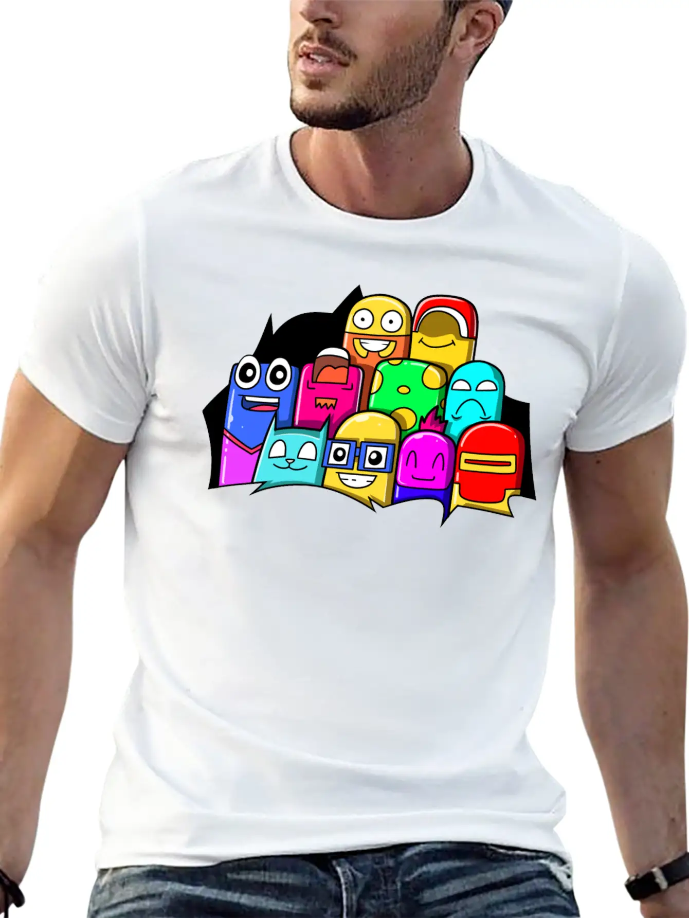 Street Art Cinema Cute Monsters Breathable Graphic T-Shirt – Perfect For Casual Days