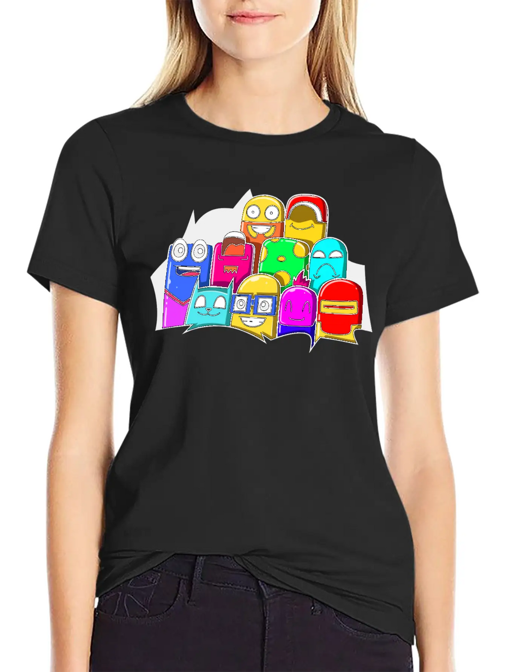 Street Art Cinema Cute Monsters Breathable Graphic T-Shirt – Perfect For Casual Days