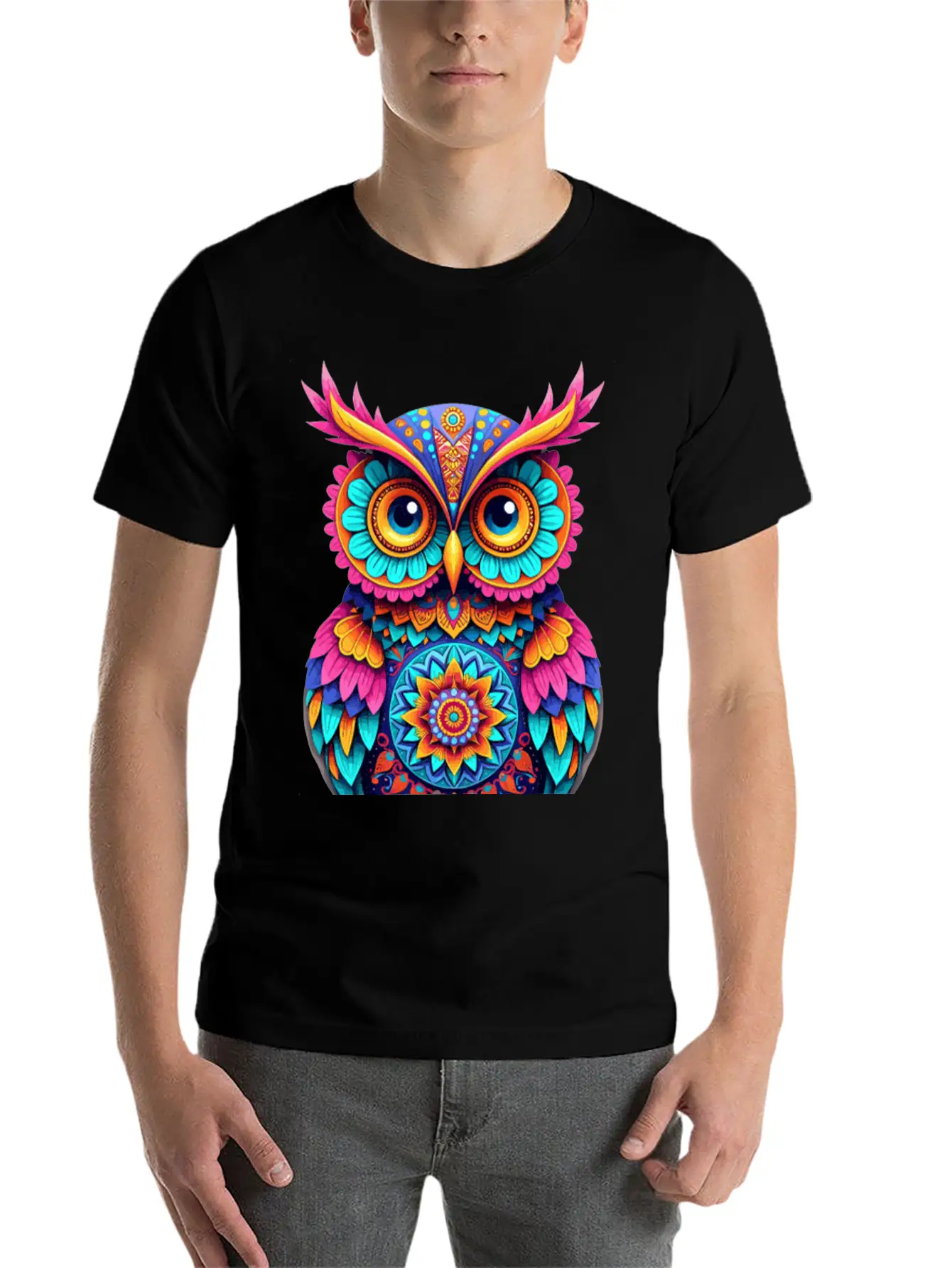 Street Art Owl For A Street Art Fans Artists Spra Breathable Soft Cotton T-Shirt – Timeless Casual Look