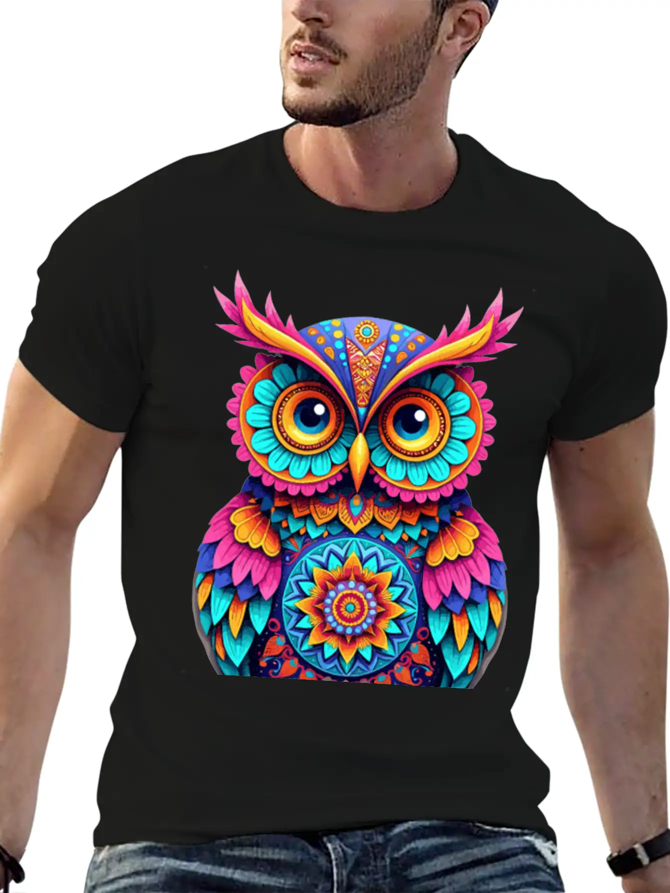 Street Art Owl For A Street Art Fans Artists Spra Breathable Soft Cotton T-Shirt – Timeless Casual Look