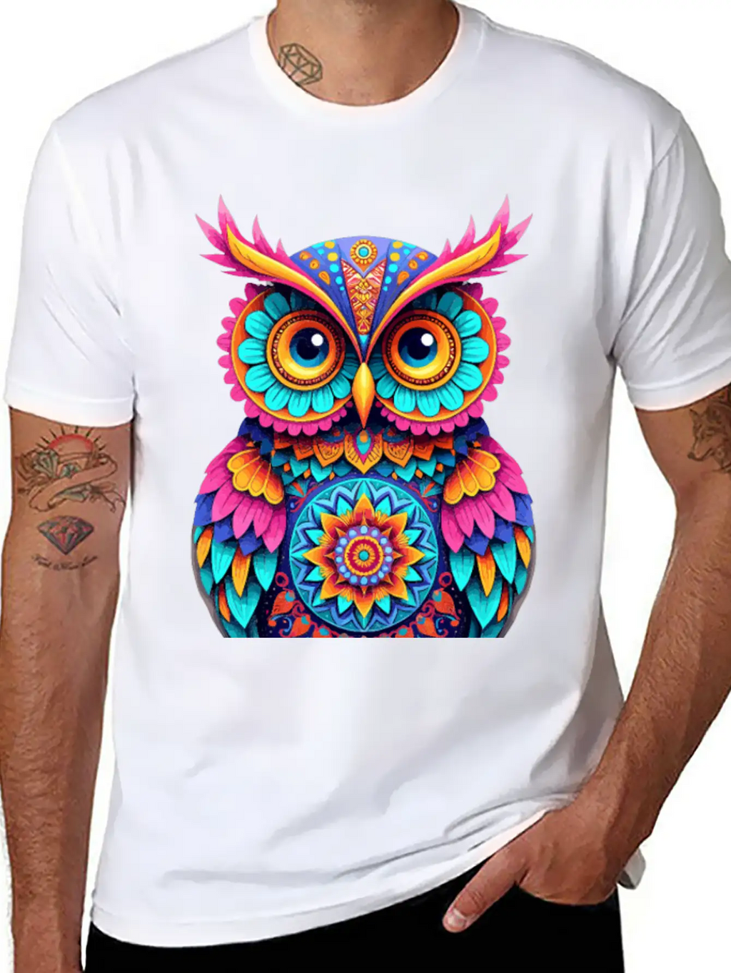 Street Art Owl For A Street Art Fans Artists Spra Breathable Soft Cotton T-Shirt – Timeless Casual Look