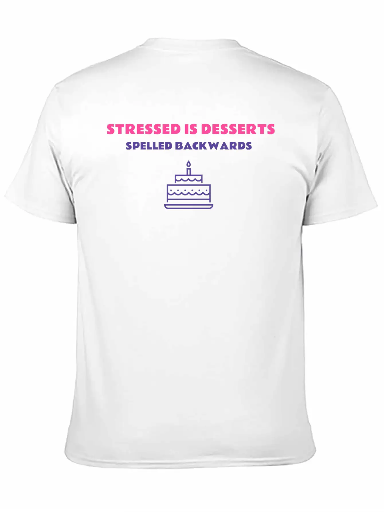 Stressed Is Desserts Spelled Backwards, T-Shirt Timeless Short Sleeve Tee – Comfy And Minimalist Design