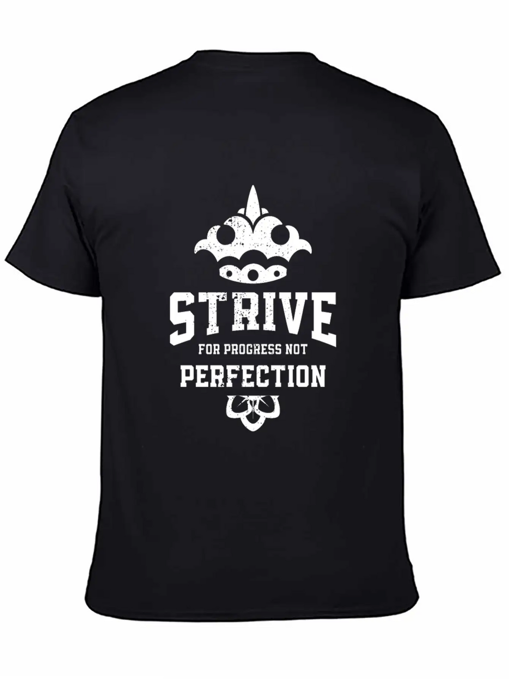Strive For Progress Not Perfection Motivational Unisex Casual T-Shirt – Clean Design For Daily Comfort