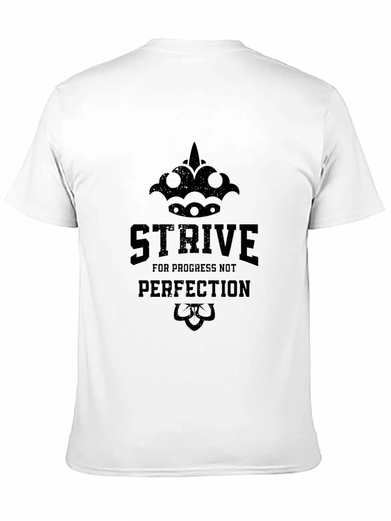 Strive For Progress Not Perfection Motivational Unisex Casual T-Shirt – Clean Design For Daily Comfort