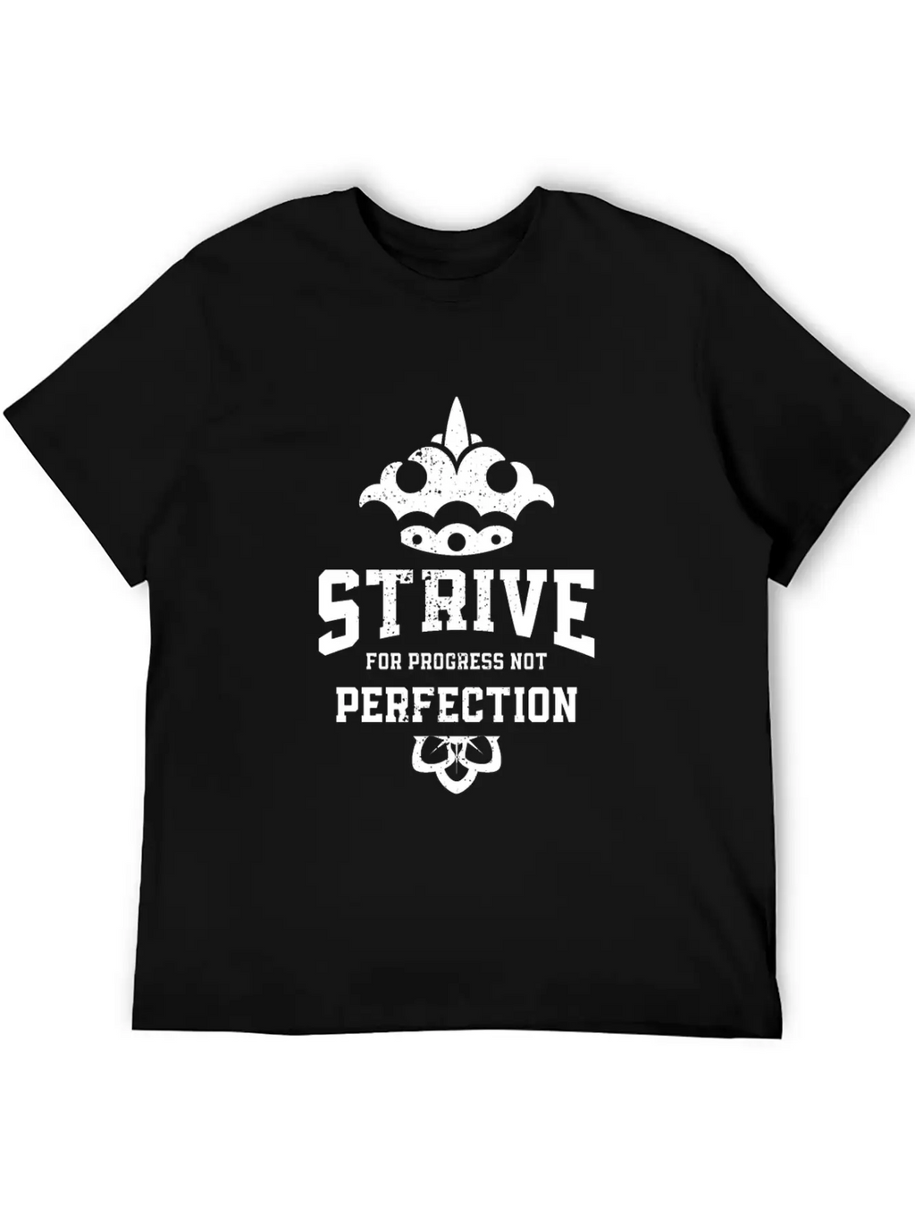 Strive For Progress Not Perfection Motivational Unisex Casual T-Shirt – Clean Design For Daily Comfort