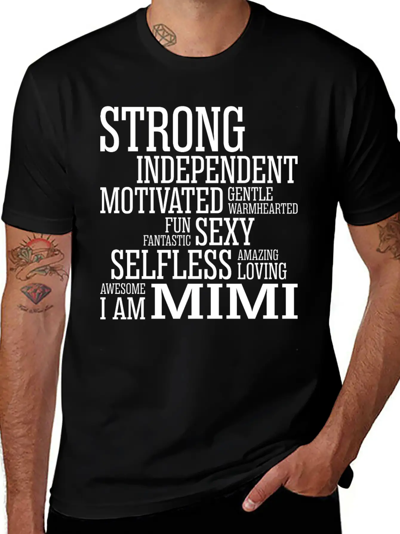 Strong Amazing Loving Mimi Breathable Soft Cotton T-Shirt – Timeless Casual Look