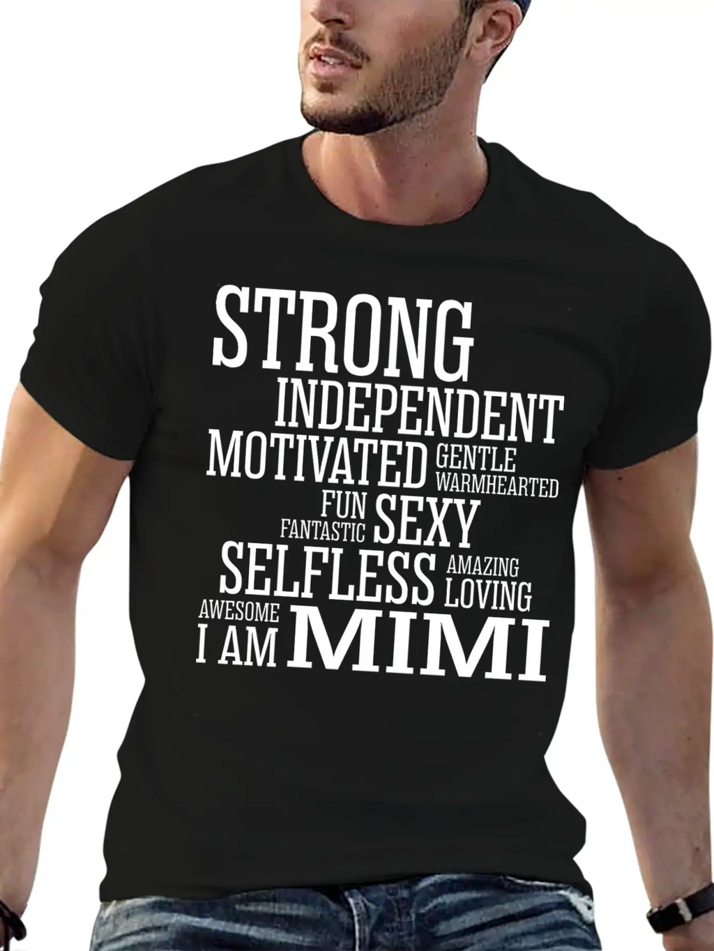 Strong Amazing Loving Mimi Breathable Soft Cotton T-Shirt – Timeless Casual Look