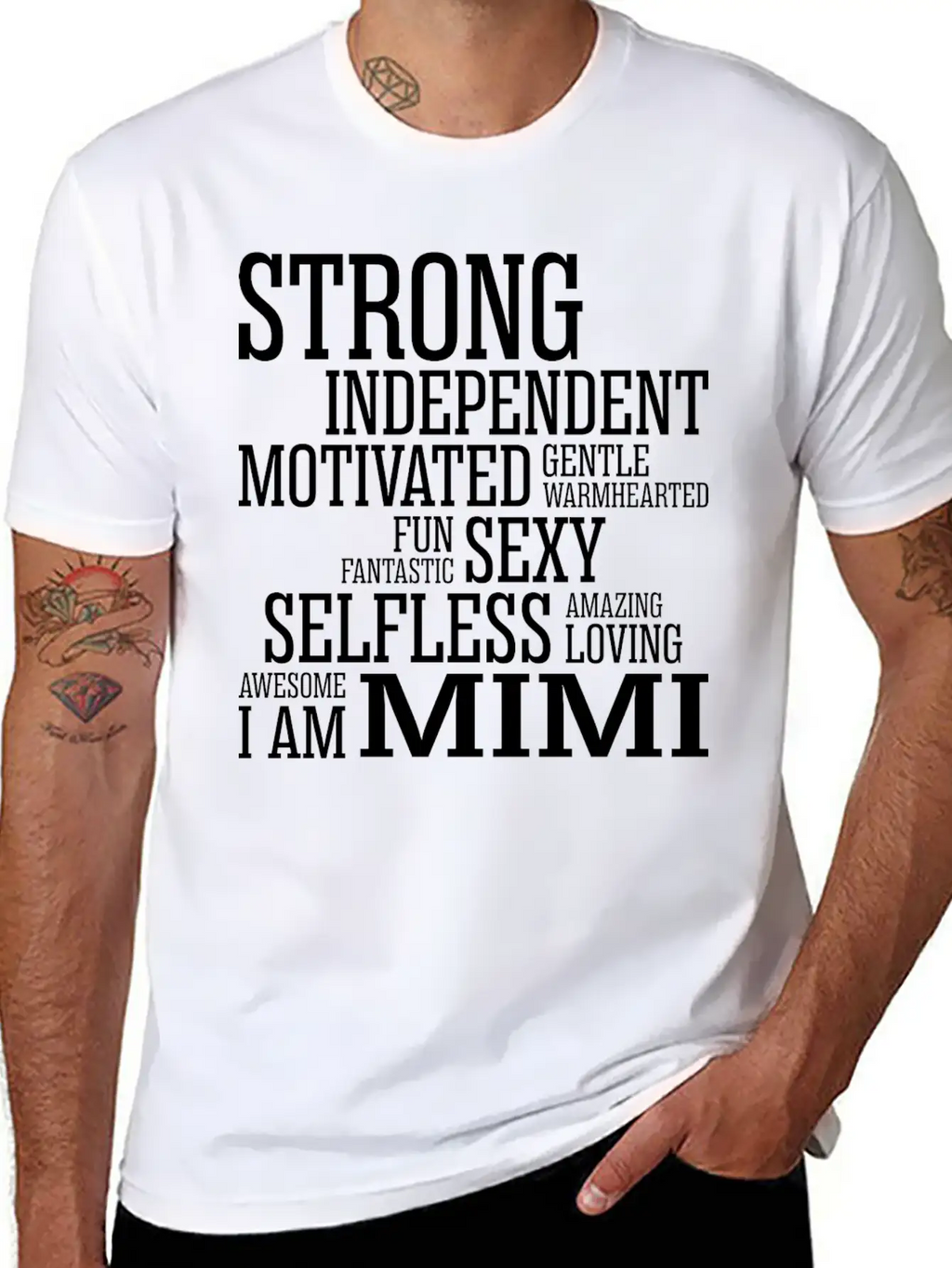 Strong Amazing Loving Mimi Breathable Soft Cotton T-Shirt – Timeless Casual Look