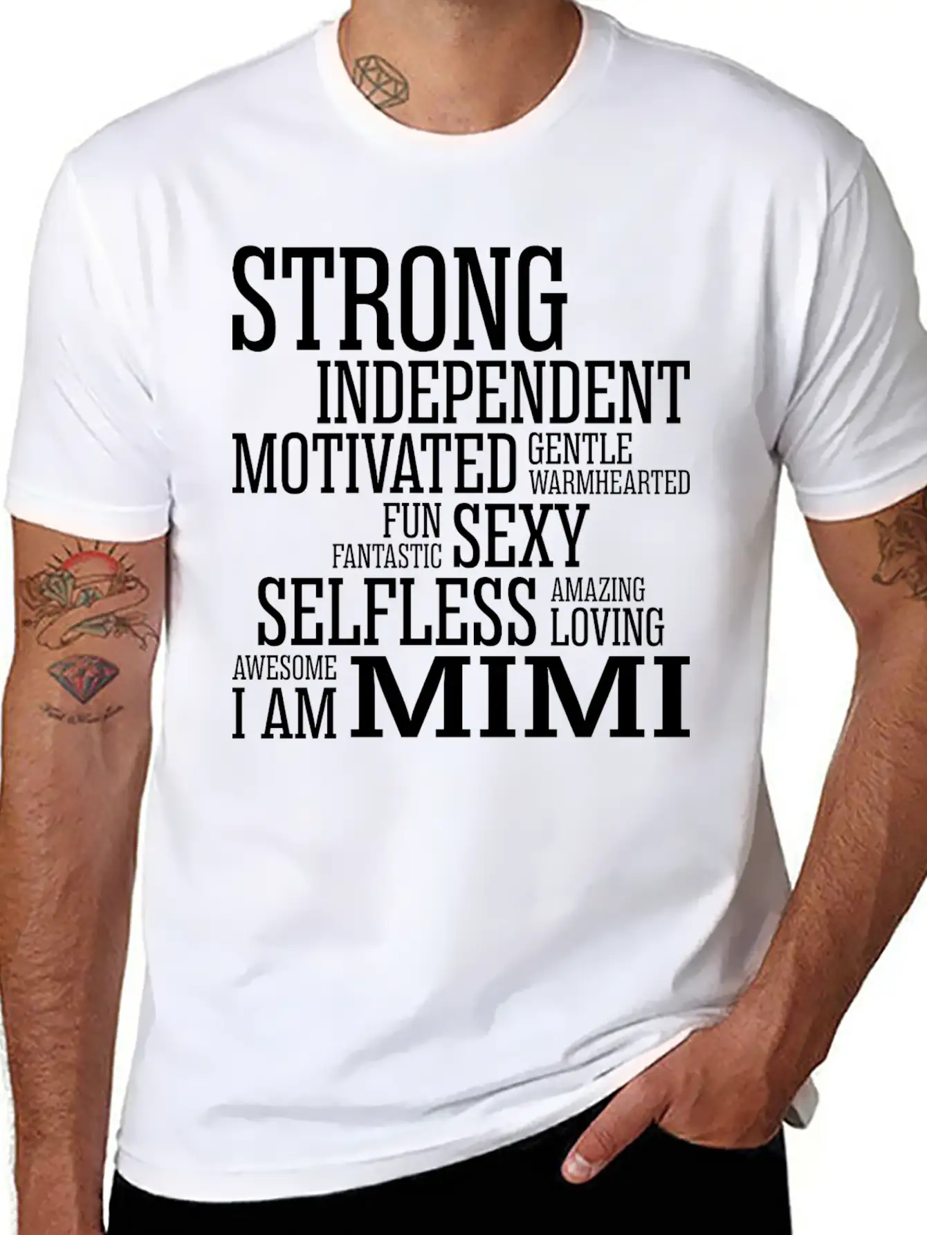 Strong Amazing Loving Mimi Breathable Soft Cotton T-Shirt – Timeless Casual Look