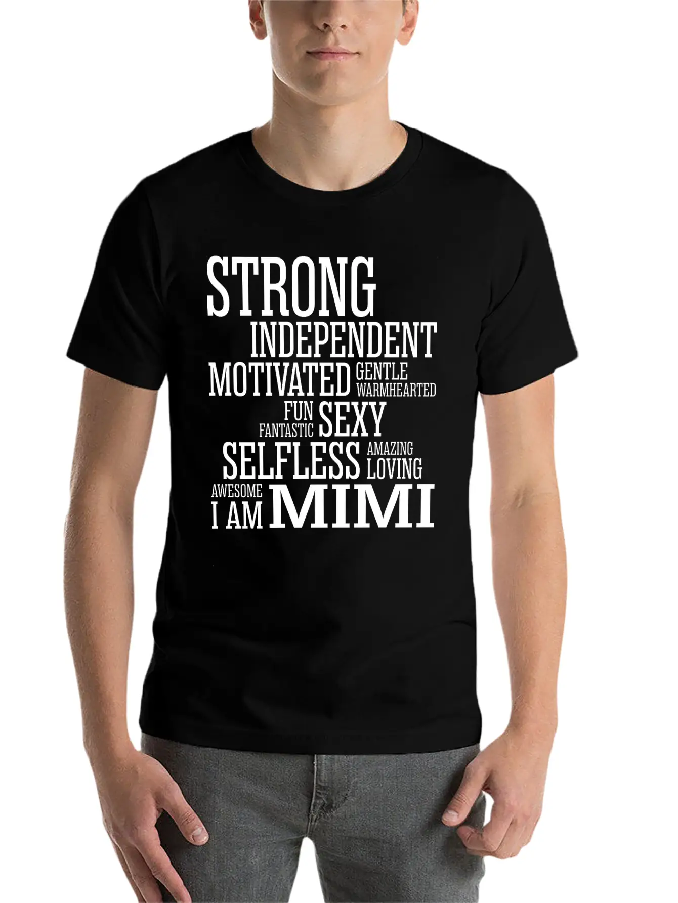 Strong Amazing Loving Mimi Breathable Soft Cotton T-Shirt – Timeless Casual Look