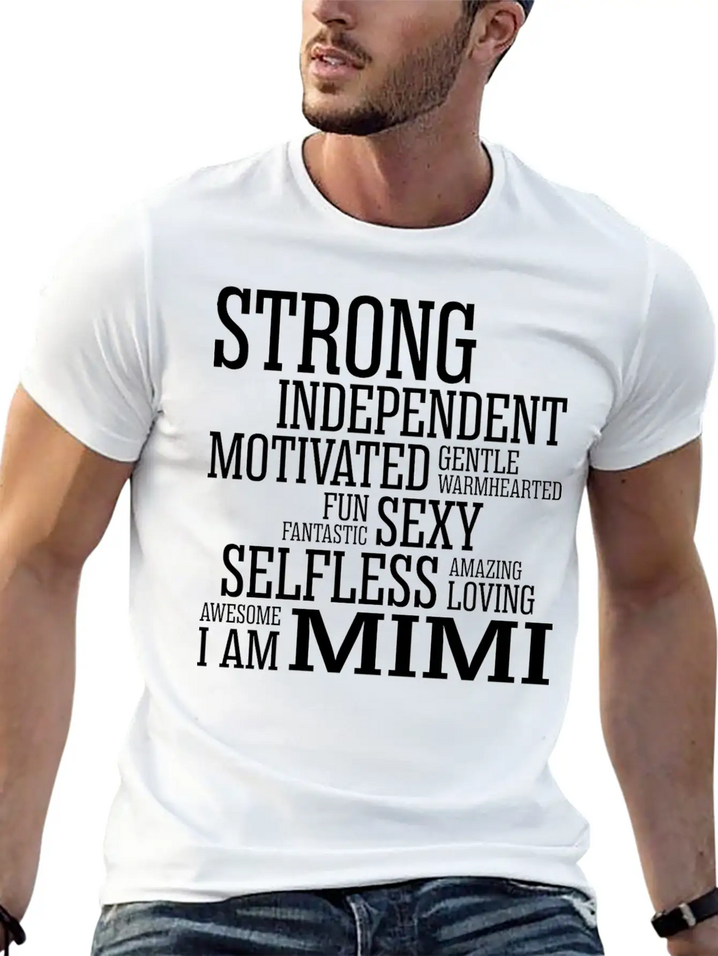Strong Amazing Loving Mimi Breathable Soft Cotton T-Shirt – Timeless Casual Look
