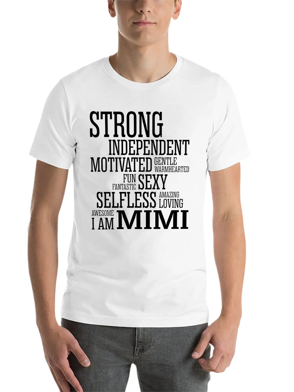 Strong Amazing Loving Mimi Breathable Soft Cotton T-Shirt – Timeless Casual Look