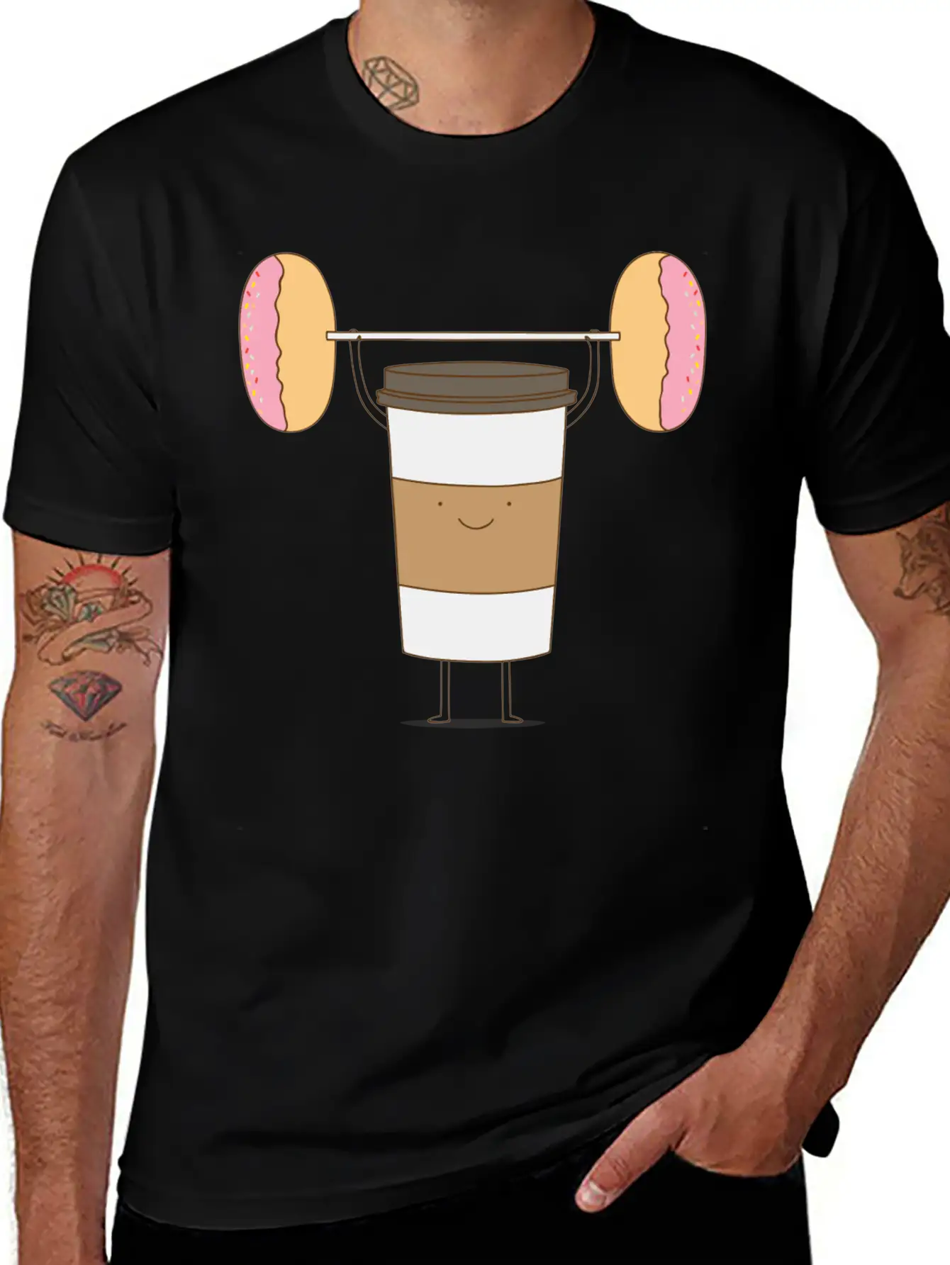 Strong Coffee Workout Breathable Soft Cotton T-Shirt – Timeless Casual Look