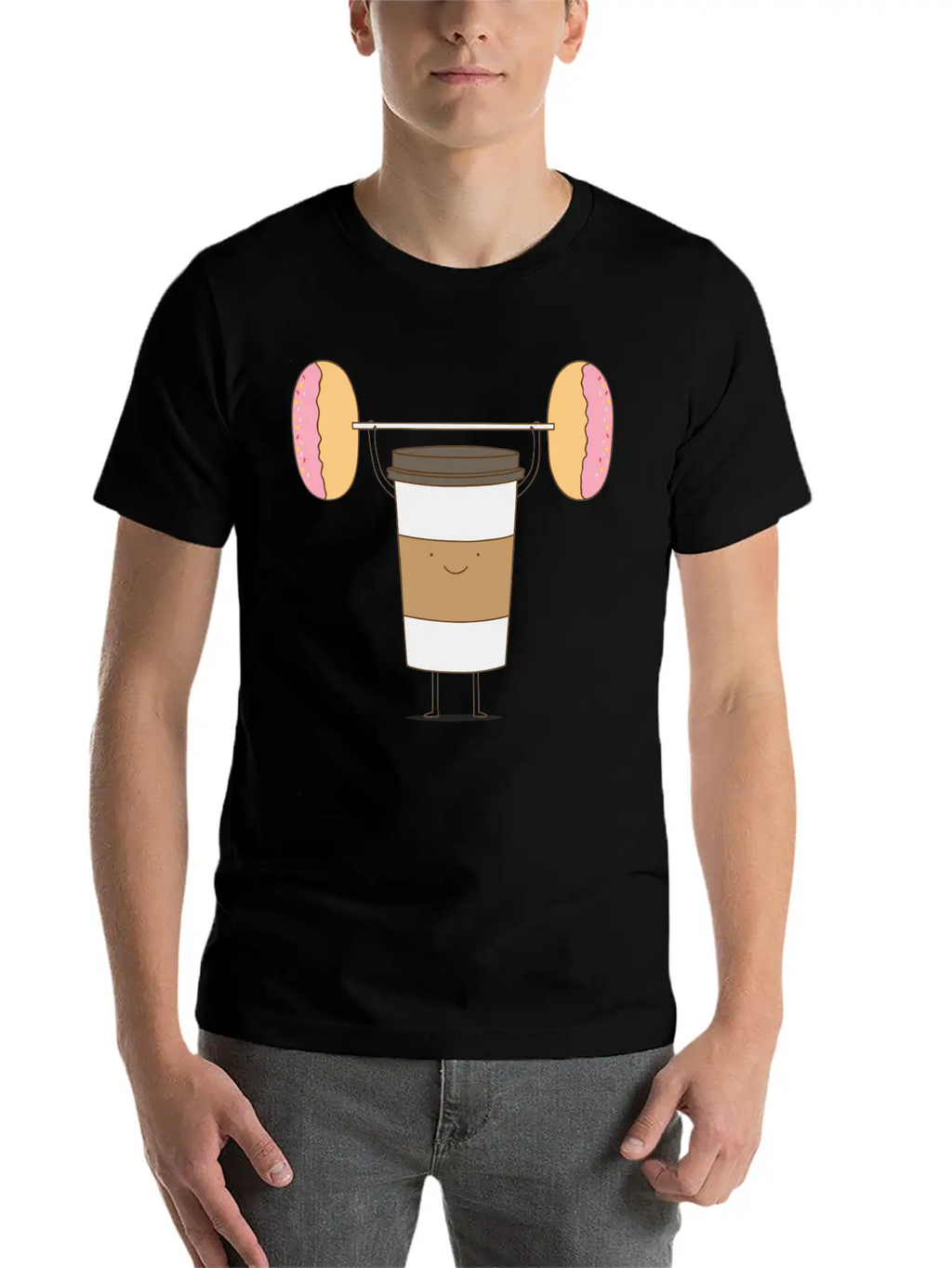 Strong Coffee Workout Breathable Soft Cotton T-Shirt – Timeless Casual Look