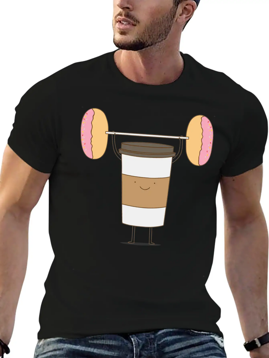 Strong Coffee Workout Breathable Soft Cotton T-Shirt – Timeless Casual Look