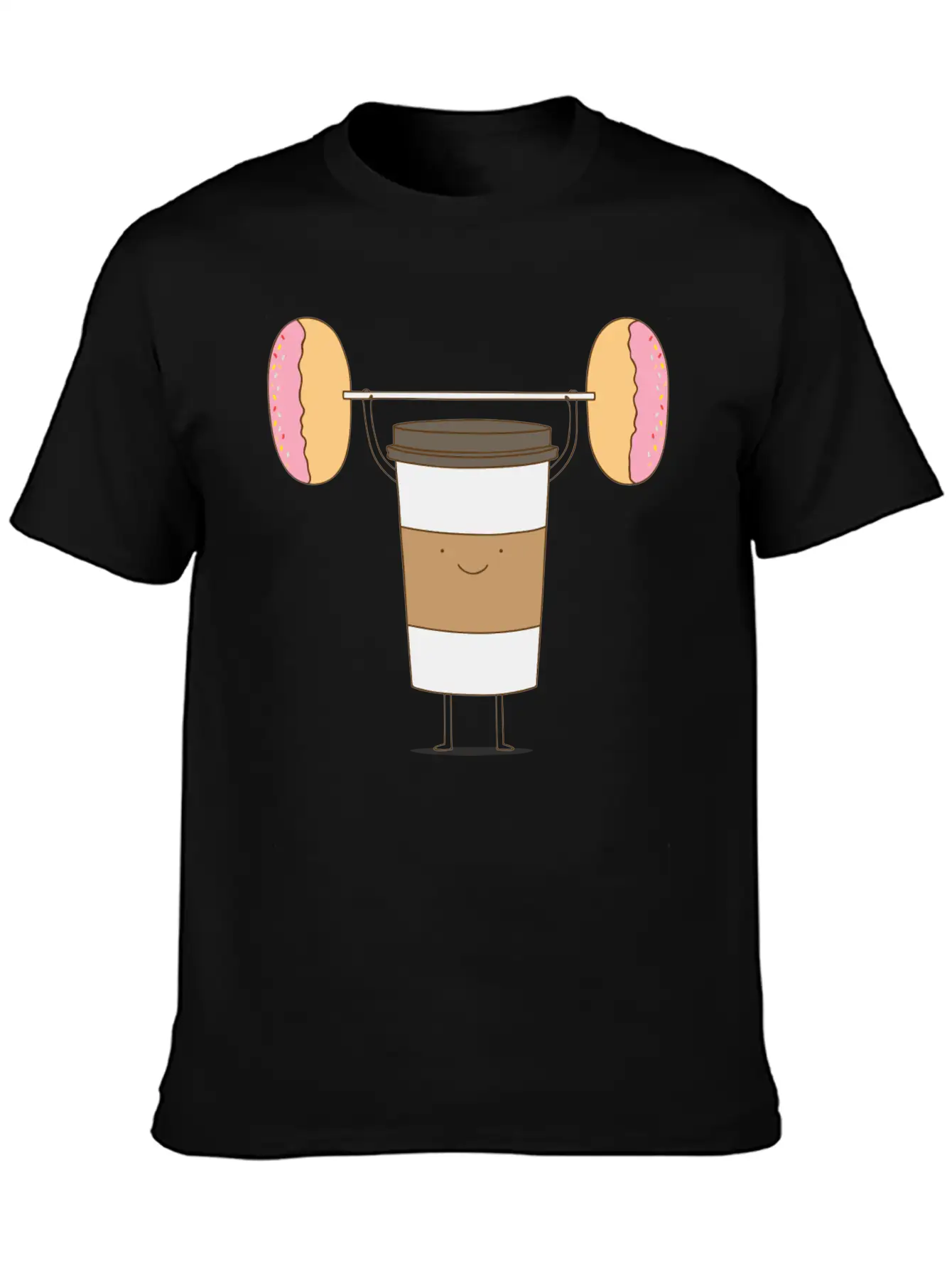 Strong Coffee Workout Breathable Soft Cotton T-Shirt – Timeless Casual Look