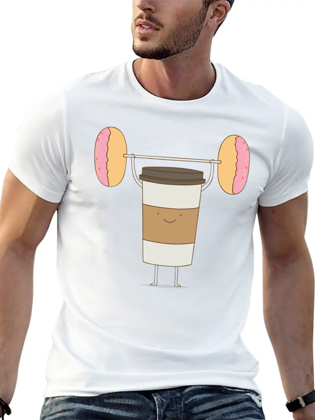 Strong Coffee Workout Breathable Soft Cotton T-Shirt – Timeless Casual Look