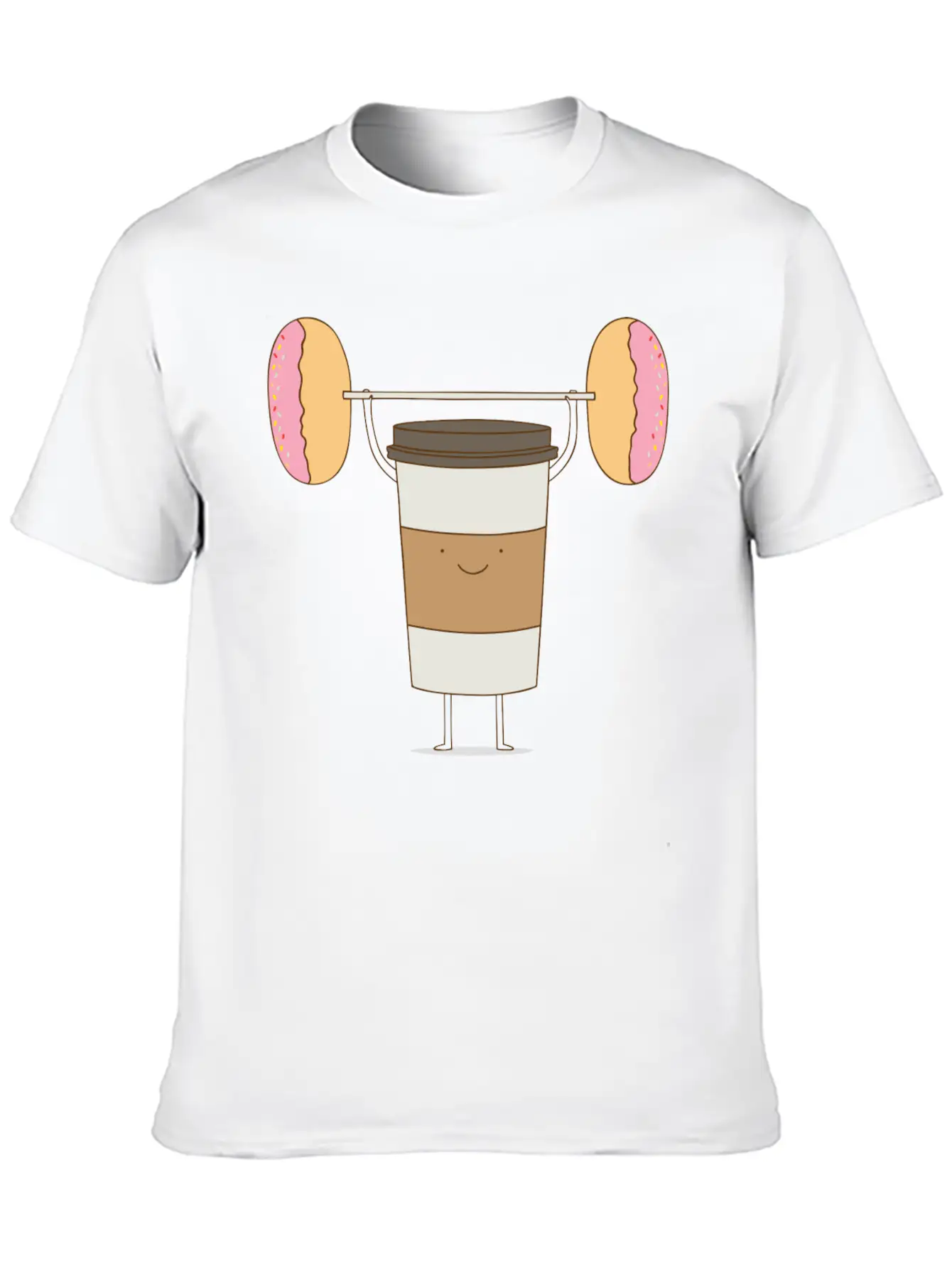 Strong Coffee Workout Breathable Soft Cotton T-Shirt – Timeless Casual Look