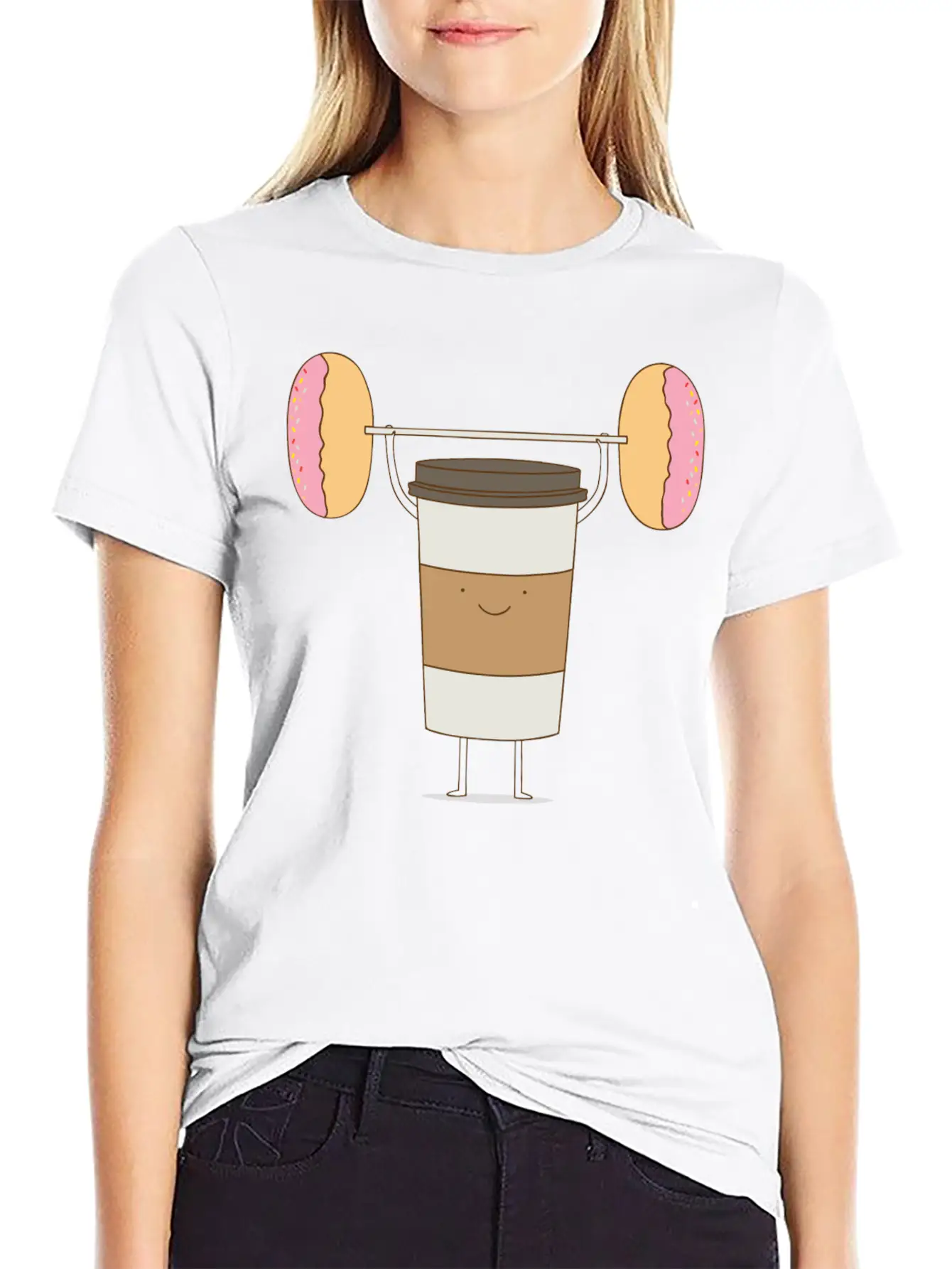 Strong Coffee Workout Breathable Soft Cotton T-Shirt – Timeless Casual Look