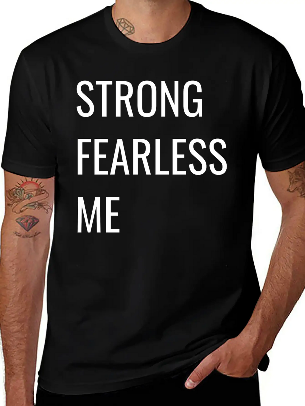 STRONG FEARLESS ME Timeless Short Sleeve Tee – Comfy And Minimalist Design