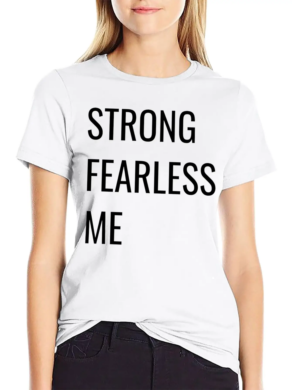 STRONG FEARLESS ME Timeless Short Sleeve Tee – Comfy And Minimalist Design