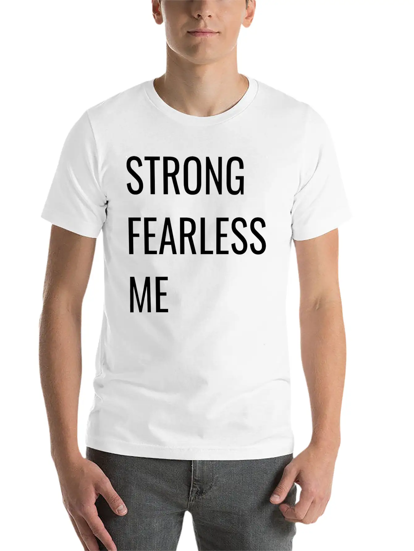 STRONG FEARLESS ME Timeless Short Sleeve Tee – Comfy And Minimalist Design