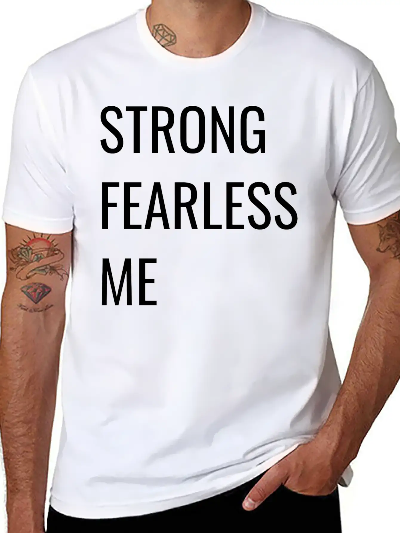 STRONG FEARLESS ME Timeless Short Sleeve Tee – Comfy And Minimalist Design