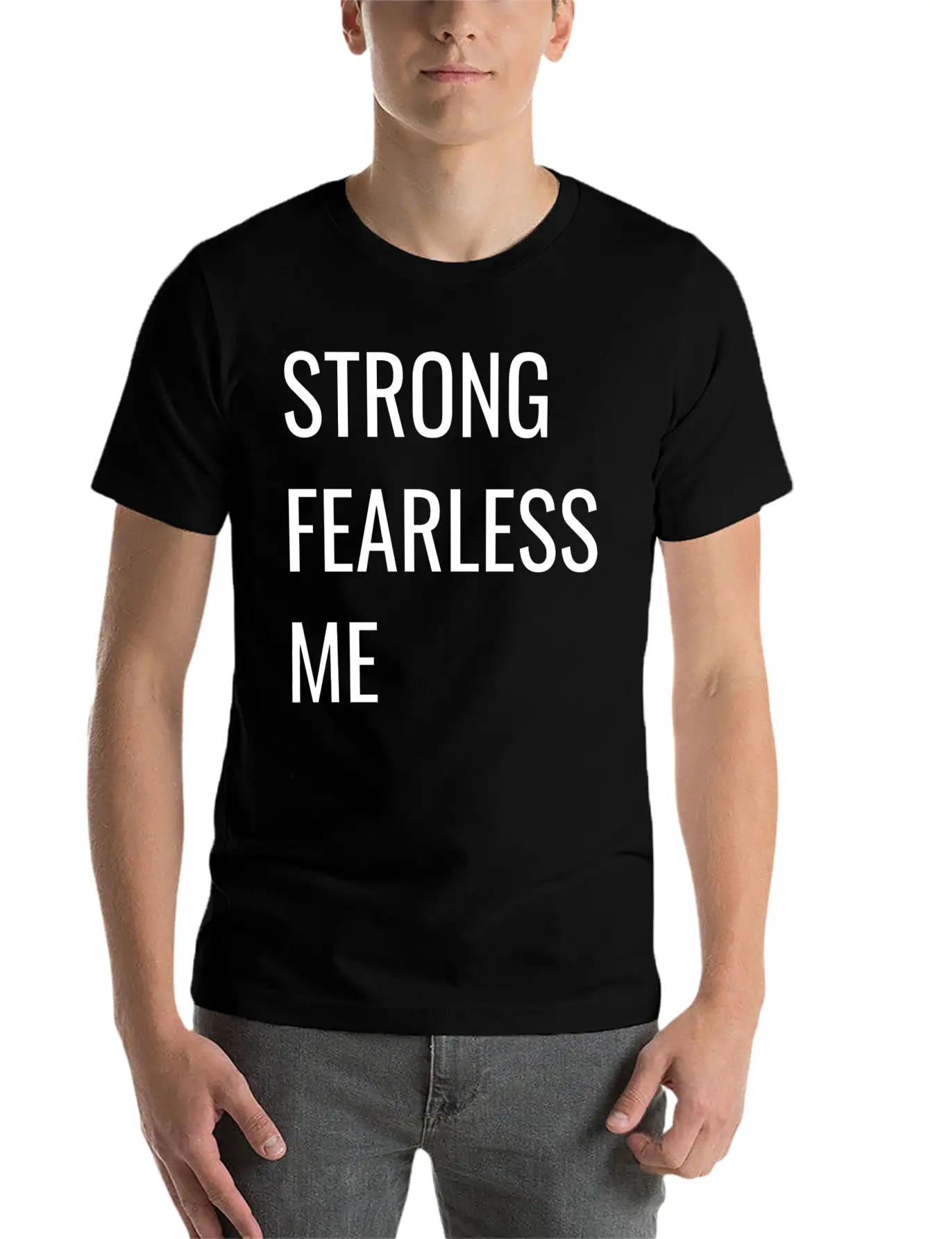 STRONG FEARLESS ME Timeless Short Sleeve Tee – Comfy And Minimalist Design