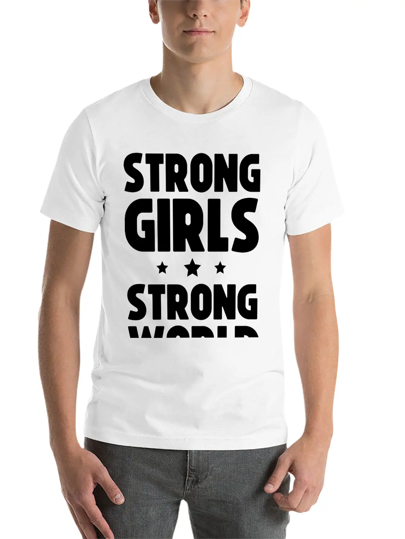 Strong Girls Strong World Timeless Short Sleeve Tee – Comfy And Minimalist Design