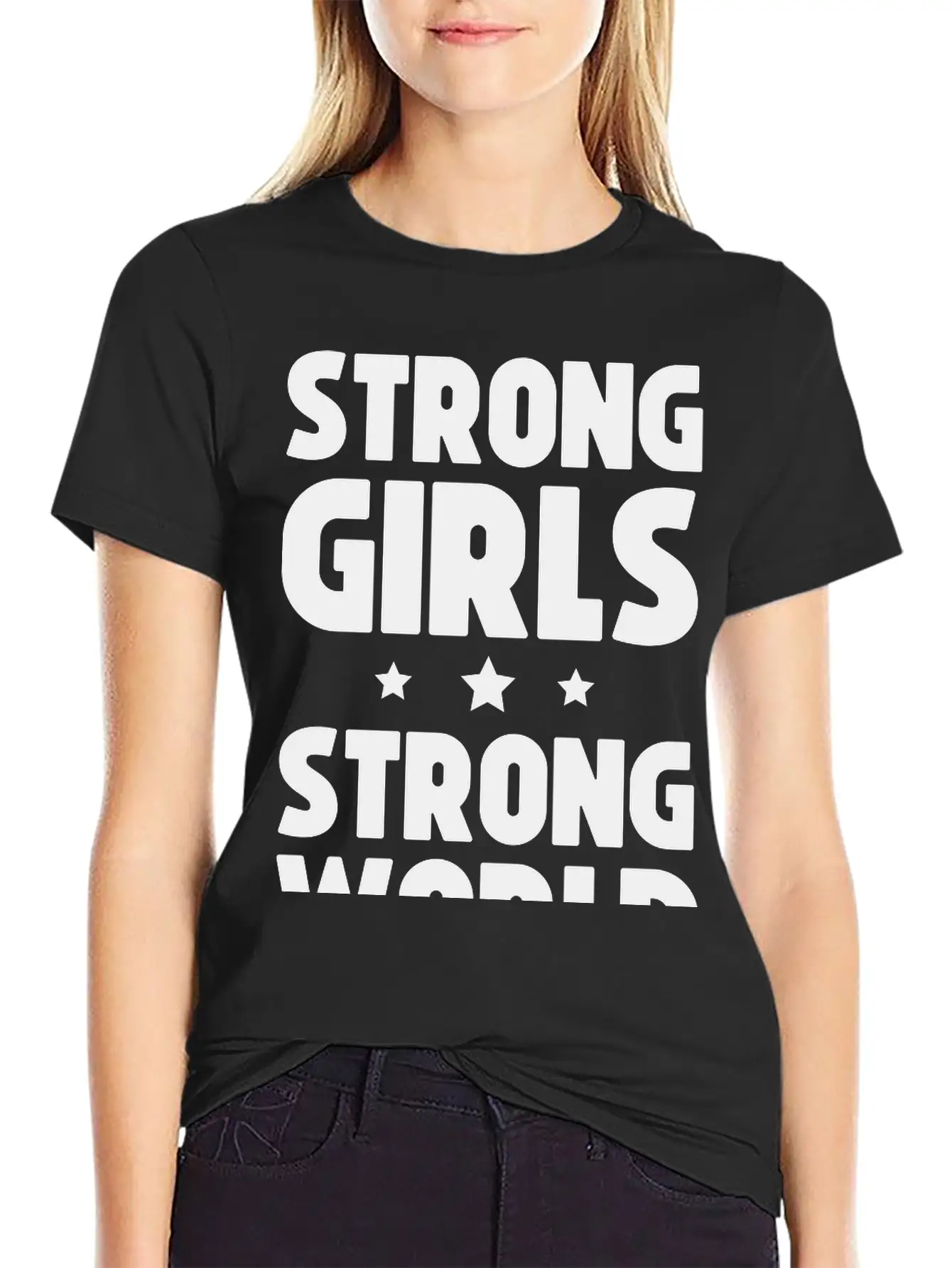 Strong Girls Strong World Timeless Short Sleeve Tee – Comfy And Minimalist Design