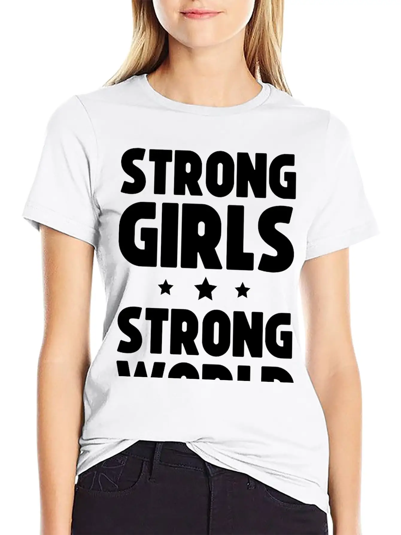 Strong Girls Strong World Timeless Short Sleeve Tee – Comfy And Minimalist Design