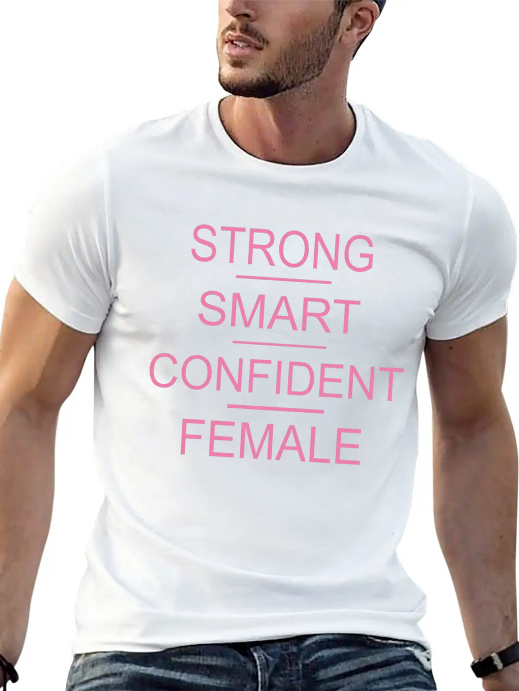 Strong Smart Confident Female Breathable Soft Cotton T-Shirt – Timeless Casual Look