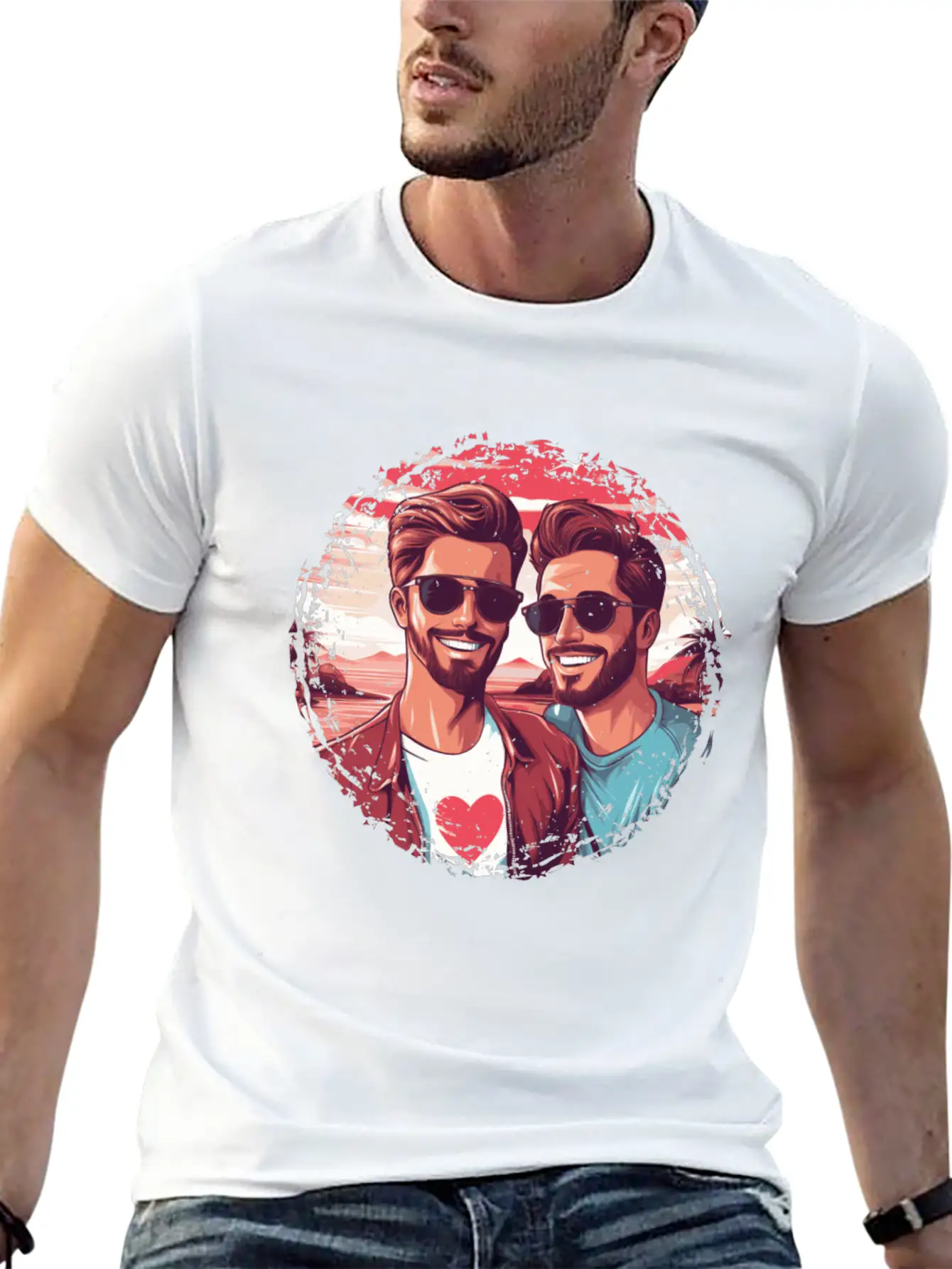 Stylish LGBT Gay Valentines Outfit Idea For Gays Breathable Soft Cotton T-Shirt – Timeless Casual Look
