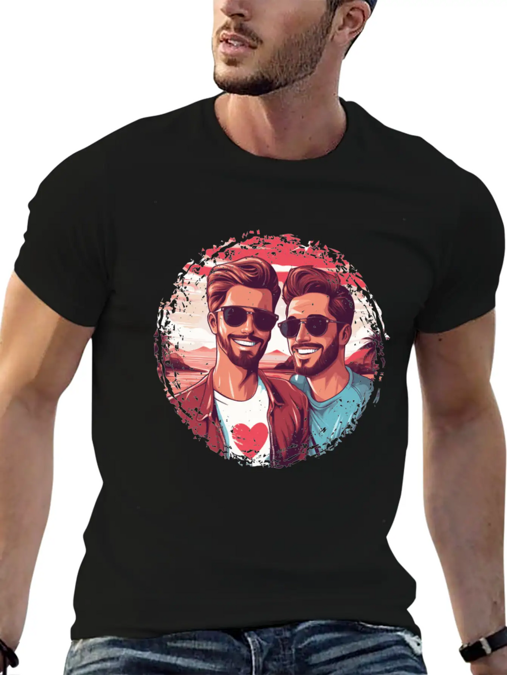Stylish LGBT Gay Valentines Outfit Idea For Gays Breathable Soft Cotton T-Shirt – Timeless Casual Look
