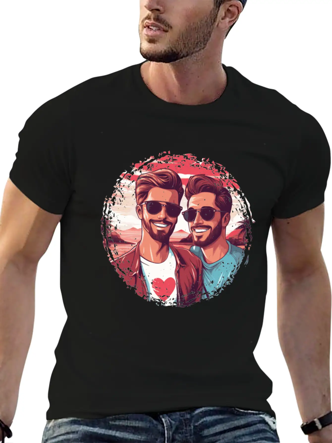 Stylish LGBT Gay Valentines Outfit Idea For Gays Breathable Soft Cotton T-Shirt – Timeless Casual Look